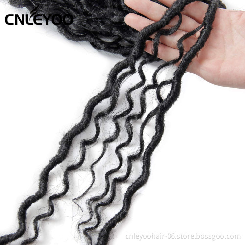 Made in China low temperature fiber soft artificial crochet braid wig human hair